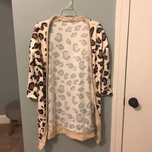 Cheetah print cardigan!